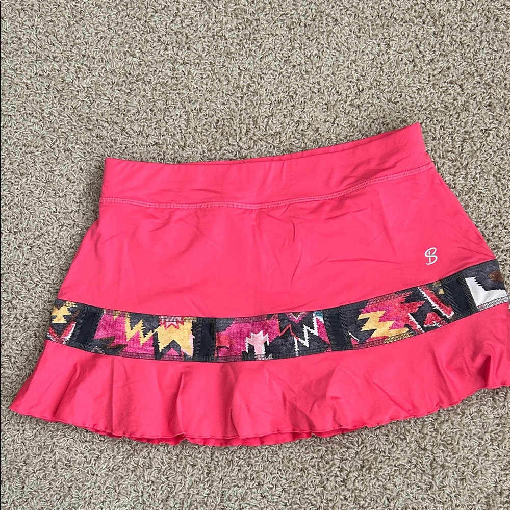 Sofibella sz L Pink Patterned Tennis Skirt